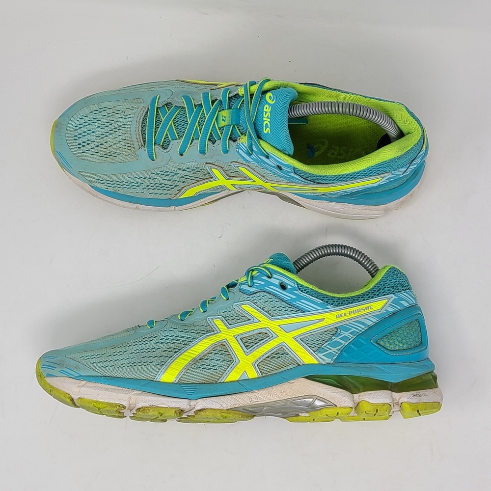 Asics Gel Pursue 3 Running Athletic Shoes Blue Green T6C5N size 10 Womens